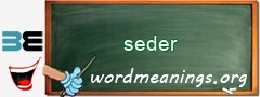 WordMeaning blackboard for seder